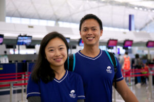 Wing-yin and Dr Kan as volunteers